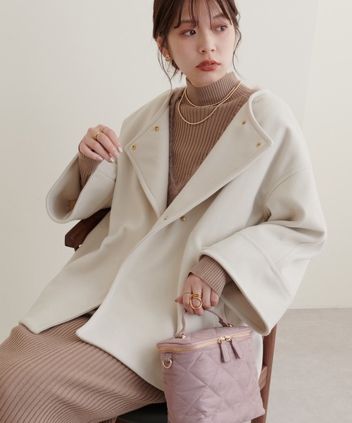natural couture 「natural couture」 ノーカラージャケット FREE オフ