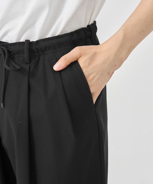 MARKAWARE CLASSIC WIDE TROUSERS 2 ブラック MARKAWARE(マーカウェア) / Organic Wool 2/80 Gabardine Double