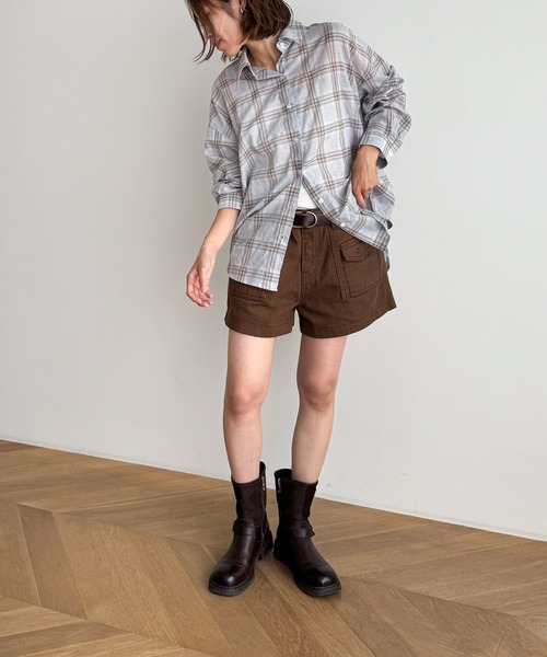 ブラウス シャツ El mar　コットンシアーチェックシャツ レディース CANAL JEAN ブラウス シャツ El mar コットンシアーチェック