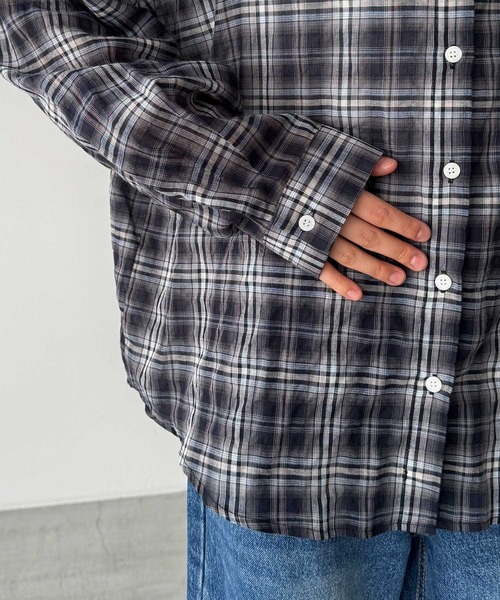 CANAL JEAN ブラウス シャツ El mar コットンシアーチェック