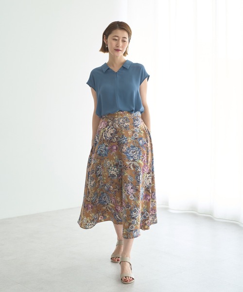 YECCA VECCA スカート ゴブラン柄フレアスカート : ZOZOTOWN Yahoo!店