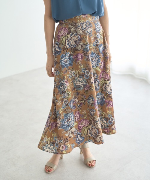 YECCA VECCA スカート ゴブラン柄フレアスカート : ZOZOTOWN Yahoo!店