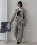 ジャケット テーラードジャケット TRノーカラ...の詳細画像2