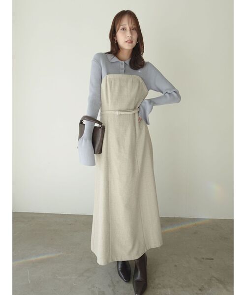 POLO BCS ワンピース 「POLO BCSコラボ」カラーネックニットドッキング