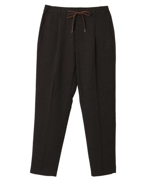 【ブラウン】ラナテックヘリンボーン | クリースステッチテーパードパンツ MEN'S MELROSE パンツ ラナテックヘリンボーン | クリースステッチ
