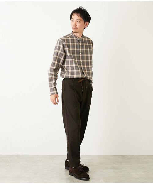 MEN'S MELROSE パンツ ラナテックヘリンボーン | クリースステッチ