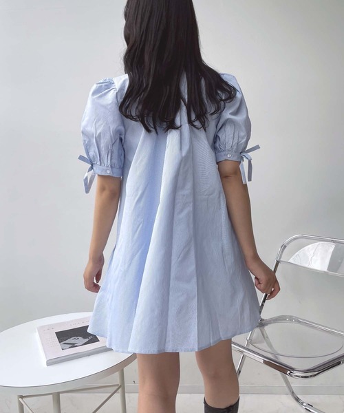 「AS KNOW AS plus」 半袖シャツ FREE サックスブルー レディース_画像5