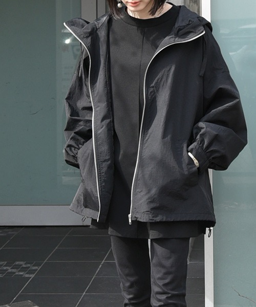 「and it_」 ジップアップブルゾン M ブラック レディース_画像2