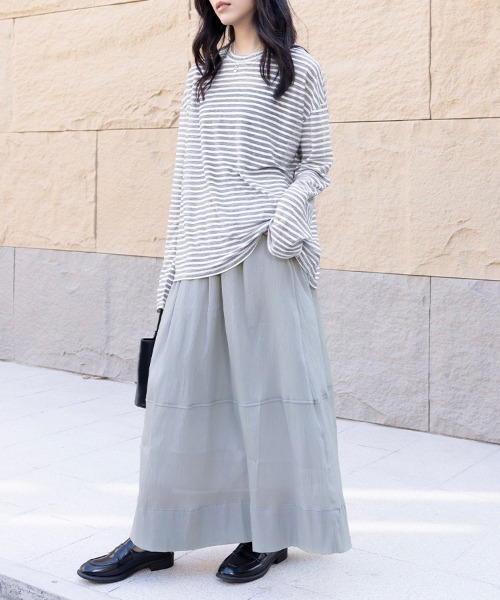 tシャツ ボーダー柄ロングスリーブカットソー レディース : ZOZOTOWN