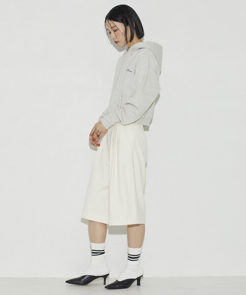 「Firsthand」 プルオーバーパーカー フリ- レッド レディース_画像6