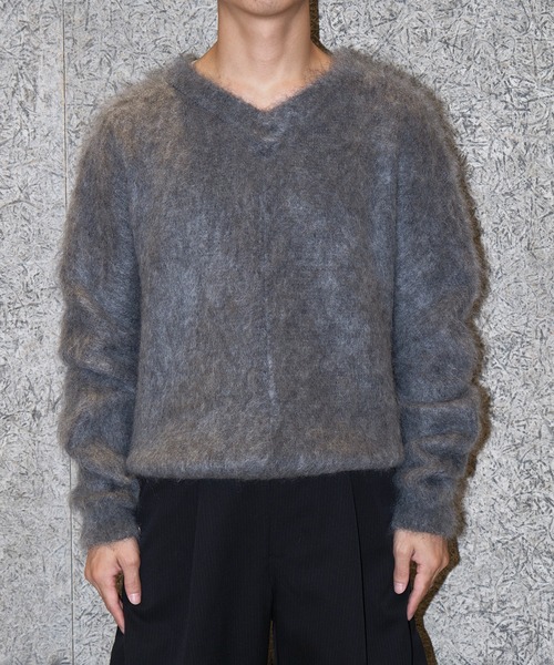 トップス nvrfrgt brushed mohair v-neck sweater NVRFRGT（ネヴァーフォーゲット） セーター ニット BRUSHED MOHAIR V
