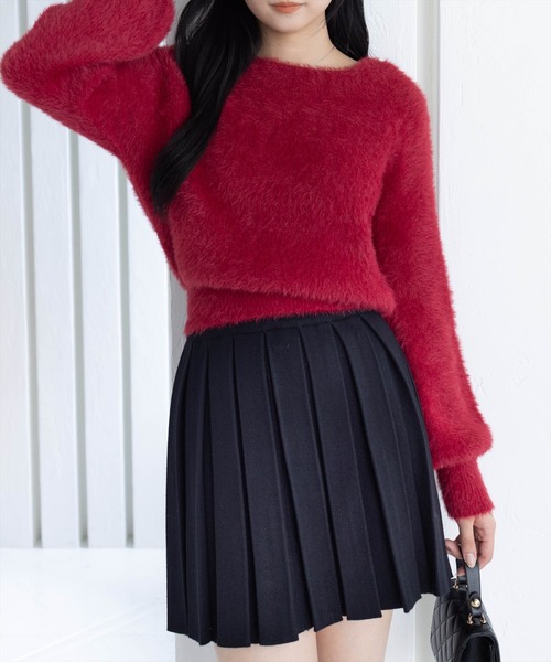 ニット　トップス　セーター clear ニット セーター 3wayフェザーニットトップス「大人 カジュアル