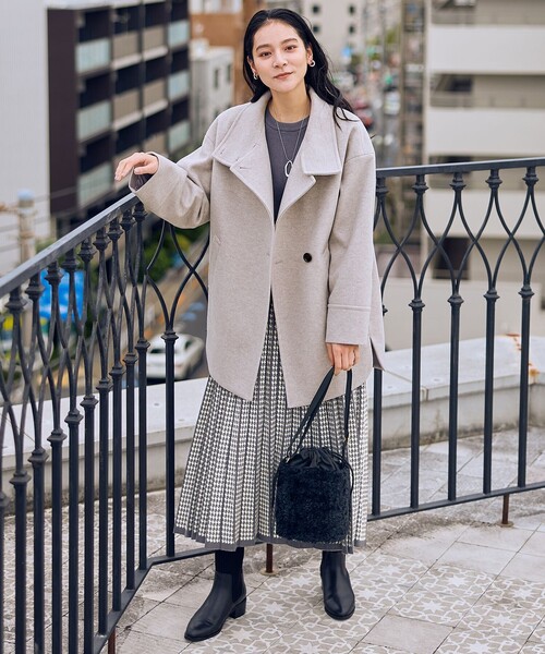 ANY（エニィ） コート アウター スタンドコクーンコート レディース