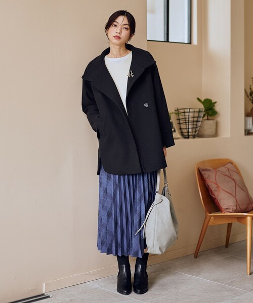 ANY（エニィ） コート アウター スタンドコクーンコート レディース