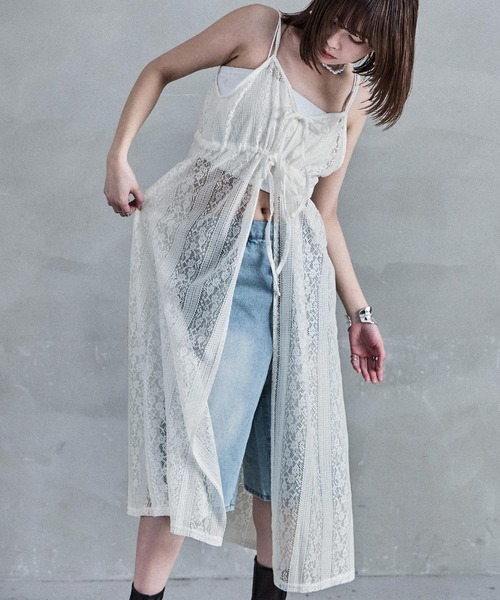「Fashion Letter」 キャミソールワンピース M ライトベージュ レディース_画像2