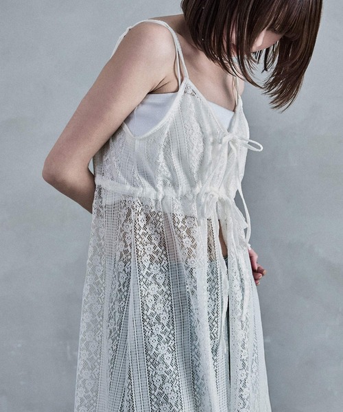 「Fashion Letter」 キャミソールワンピース M ライトベージュ レディース_画像4