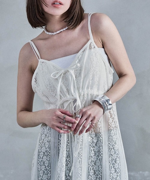 「Fashion Letter」 キャミソールワンピース M ライトベージュ レディース_画像5