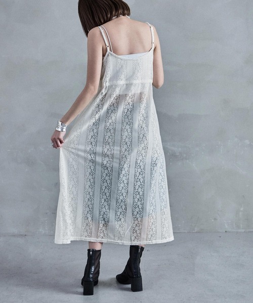 「Fashion Letter」 キャミソールワンピース M ライトベージュ レディース_画像8