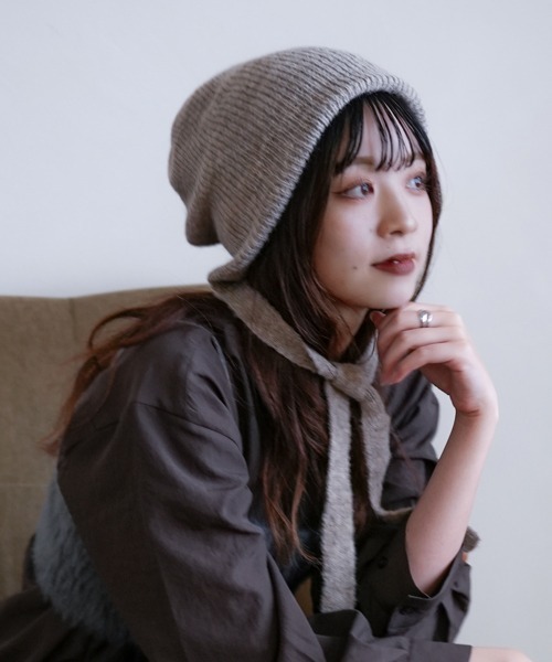 polcadot（ポルカドット） ニット帽 ニットキャップ 3wayニット