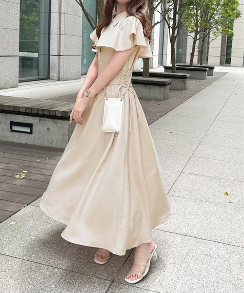 「apres jour」 ノースリーブワンピース フリー ピンクベージュ レディース_画像6