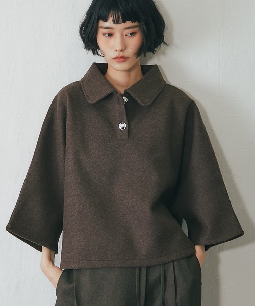 Tシャツ入りフレーム　meme ポンチョガール tシャツ シルバーボタンポンチョ風シャツ レディース : ZOZOTOWN Yahoo