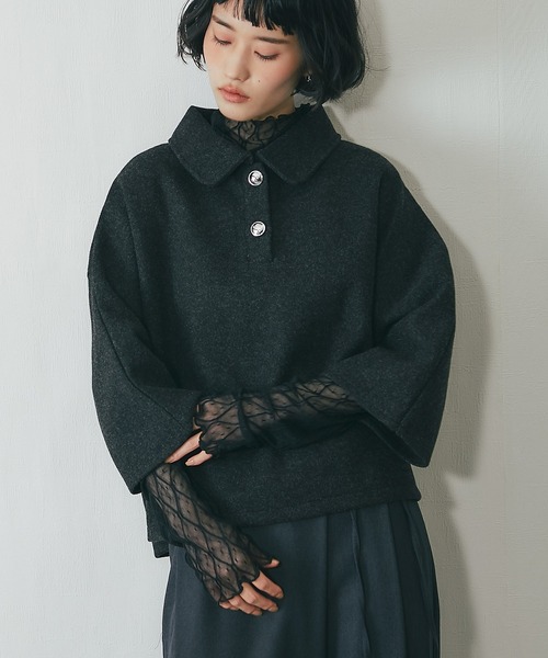 tシャツ シルバーボタンポンチョ風シャツ レディース : ZOZOTOWN Yahoo