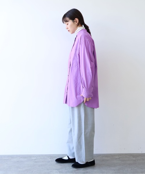 yuni ブラウス シャツ コットンキャッチワッシャーmoe sleeves back