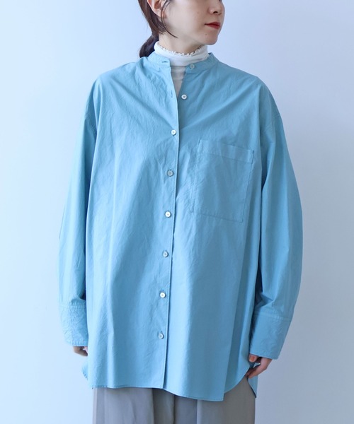 yuni ブラウス シャツ コットンキャッチワッシャーmoe sleeves back