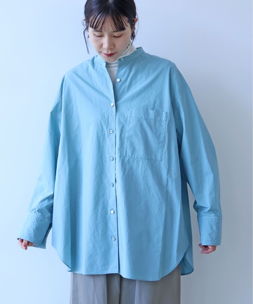 yuni ブラウス シャツ コットンキャッチワッシャーmoe sleeves back