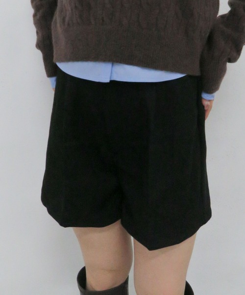 archives（アルシーヴ） パンツ ベルト付ツイードショートパンツ