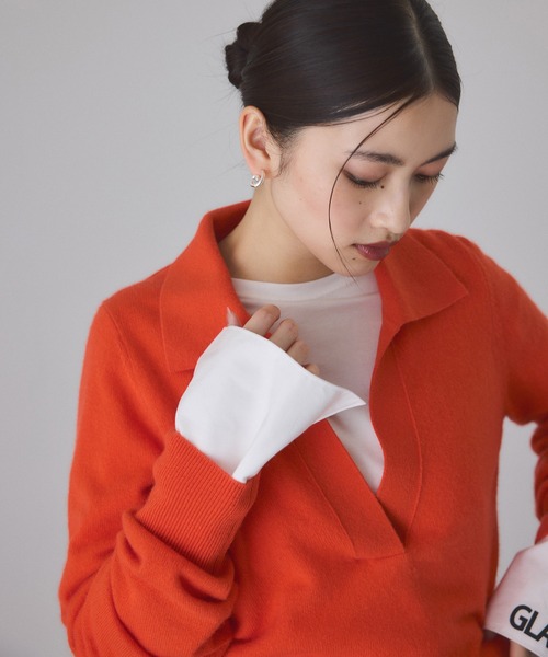 ADAM ET ROPE'（アダムエロペ） ニット セーター カシミヤポロニット