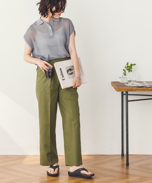 「hunch」 半袖ニット FREE ライトブルー レディース_画像8