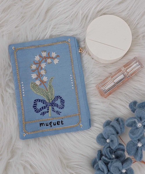 emesuelee ポーチ ボタニカル刺繍ポーチ レディース : ZOZOTOWN Yahoo
