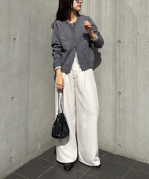 ISOOK カーディガン I-SOOK（アイスー） カーディガン 「ISOOK / アイスー」配色レイヤード