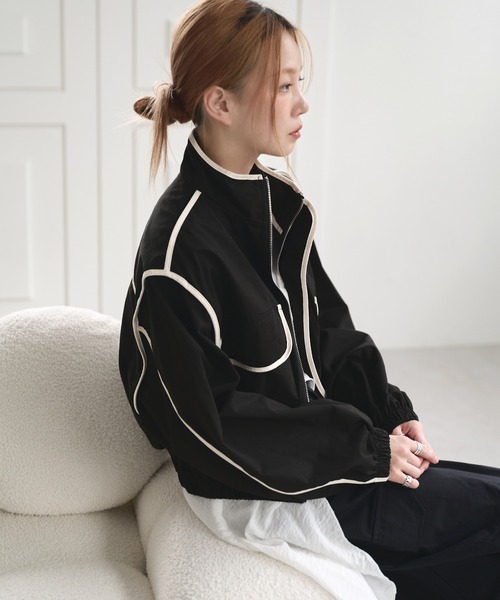 「UNE MANSION」 ブルゾン FREE ベージュ レディース_画像8