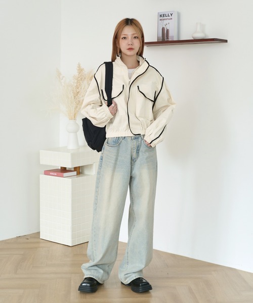 「UNE MANSION」 ブルゾン FREE ベージュ レディース_画像9