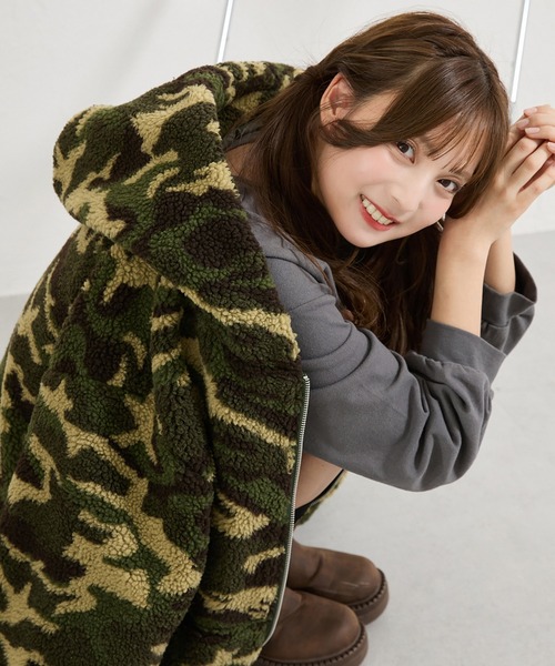 shrita（シュリータ） ブルゾン アウター 総柄ボアブルゾン キッズ