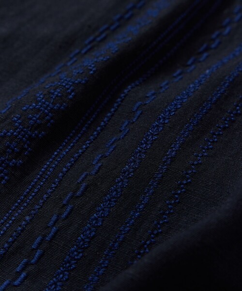 「FREAK'S STORE」 半袖シャツ MEDIUM ネイビー メンズ_画像6