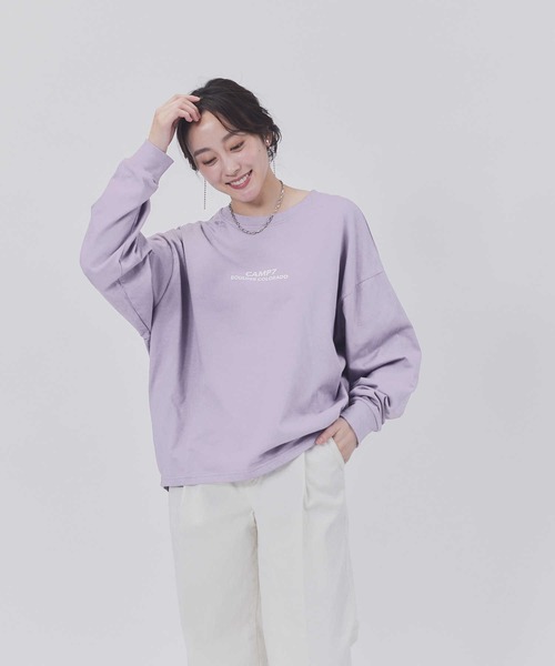 「CAMP7」 長袖カットソー M ホワイト レディース_画像8