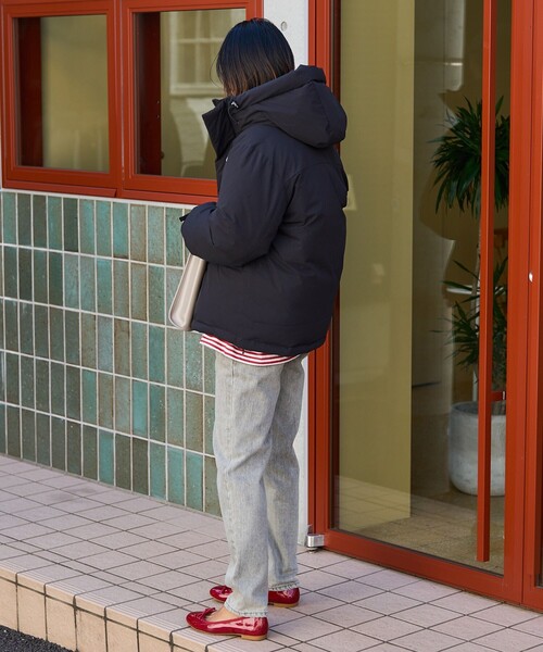 「FREAK'S STORE」 「FIRST DOWN」ダウンジャケット SMALL ブラック レディース_画像7