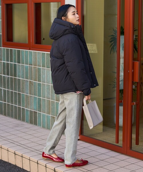 「FREAK'S STORE」 「FIRST DOWN」ダウンジャケット SMALL ブラック レディース_画像9