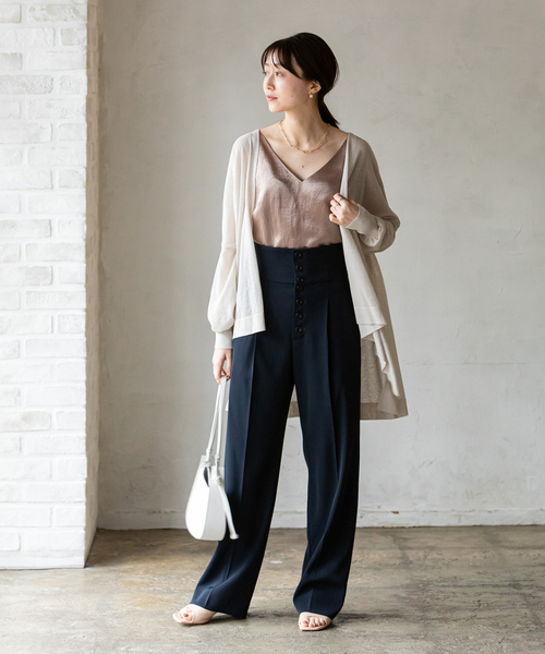 NOBLE（ノーブル） ニットカーディガン FREE ブラウン レディース