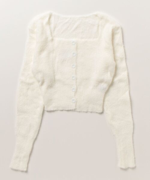 「shameless」 ニットカーディガン FREE オフホワイト レディース_画像2
