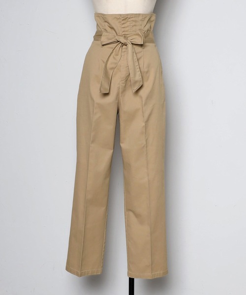 「Bonjour Sagan」 チノパンツ FREE カーキ レディース_画像4
