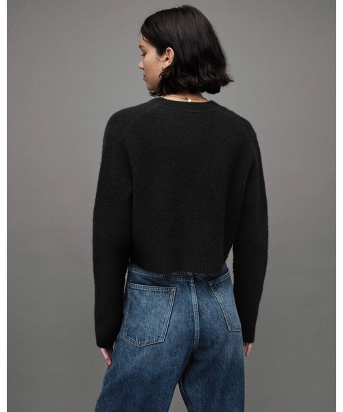 「ALLSAINTS」 ニットカーディガン X-SMALL ブラック レディース_画像3