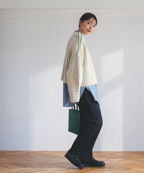 「Gready Brilliant」 「QTUME」長袖ニット FREE ベージュ レディース_画像3