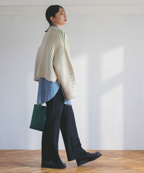 「Gready Brilliant」 「QTUME」長袖ニット FREE ベージュ レディース_画像4