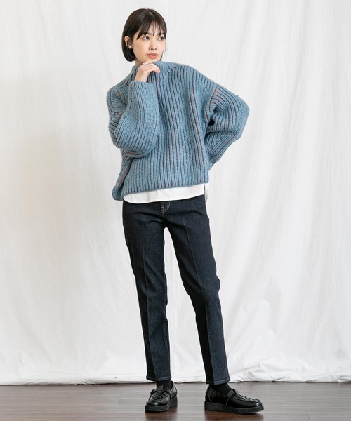 「Gready Brilliant」 「QTUME」長袖ニット FREE ベージュ レディース_画像6