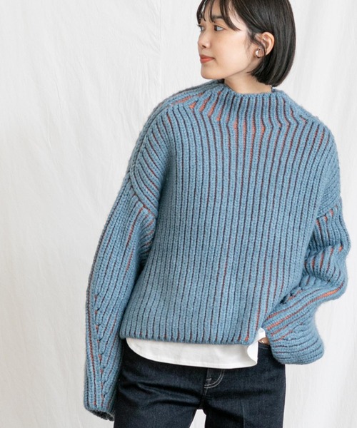 「Gready Brilliant」 「QTUME」長袖ニット FREE ベージュ レディース_画像9