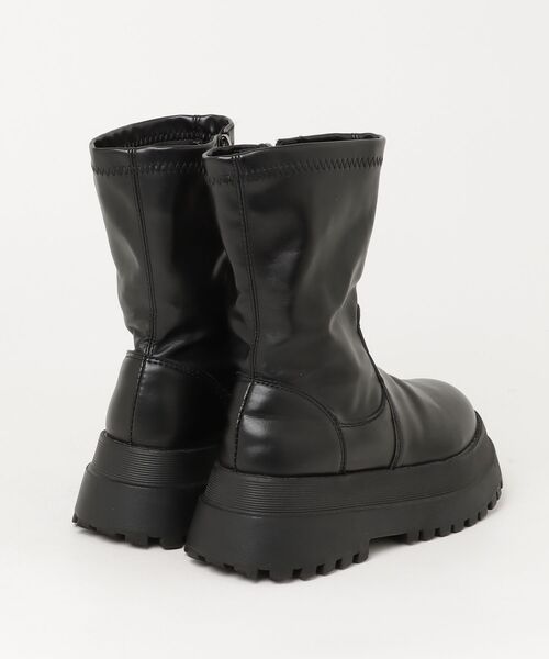 「minsobi」 ショートブーツ 22.5cm ブラック レディース_画像2